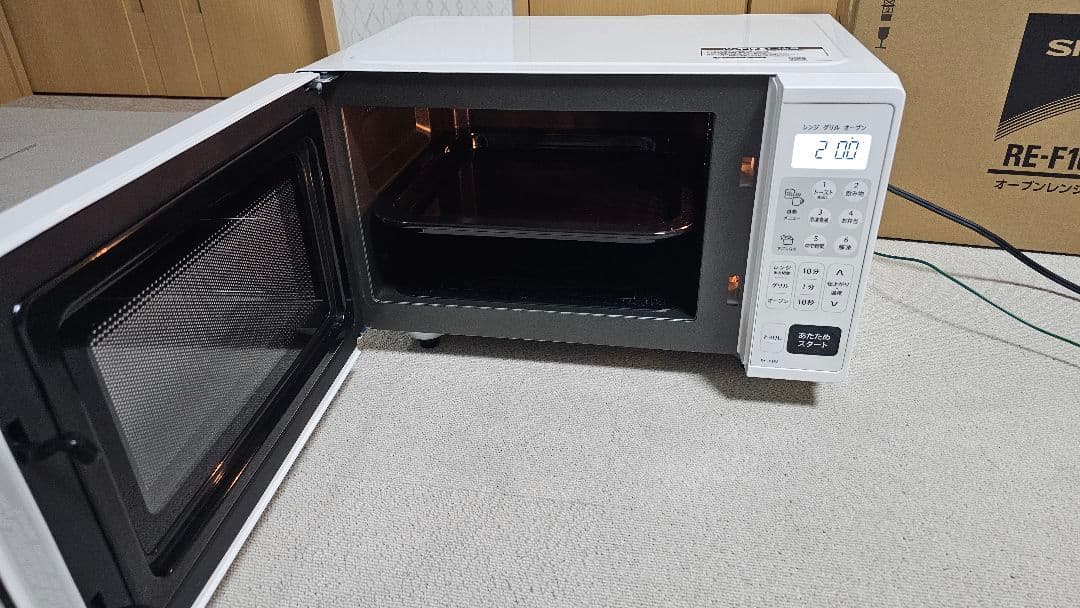 中古美品・11ヶ月使用】SHARP RE-F163-Wホワイト系オーブンレンジ