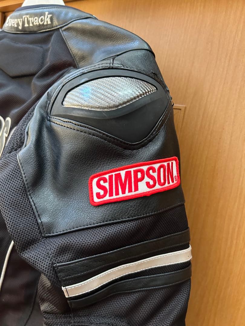 シンプソン ライダースジャケット バイク プロテクター L メッシュ