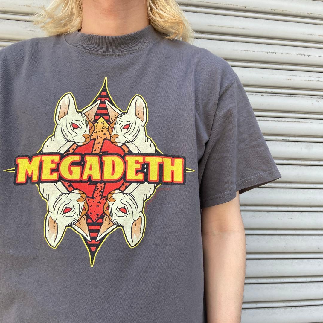 MEGADATH☆メガデス☆バンT☆リスク☆メタル☆バンドT☆L☆グレー