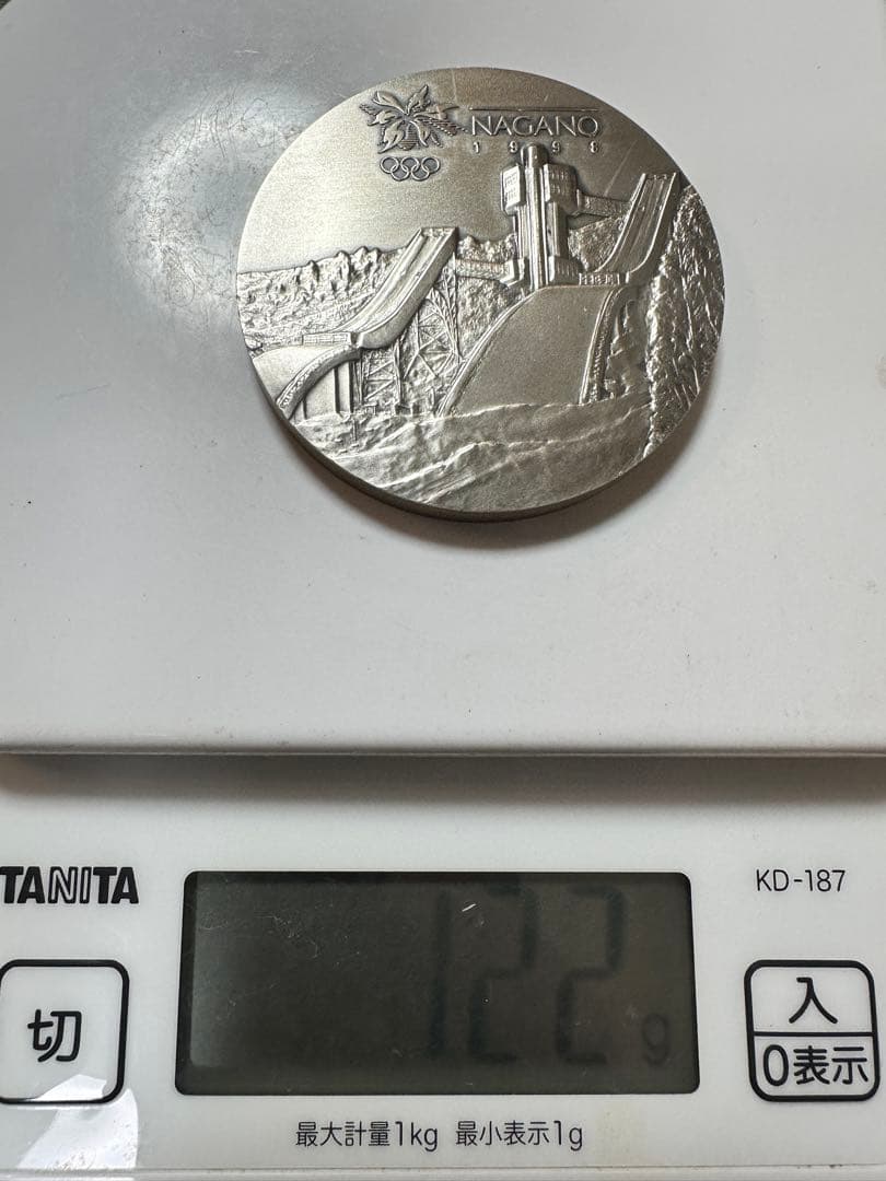 純銀製　121.7ｇ　造幣局製　長野オリンピック記念メダル 1997年