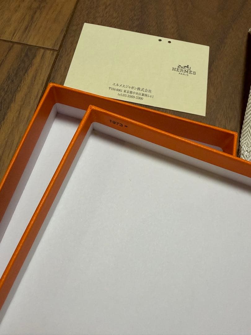 美品 エルメス ネックレスケース 空箱 保存袋 巾着袋 現行品