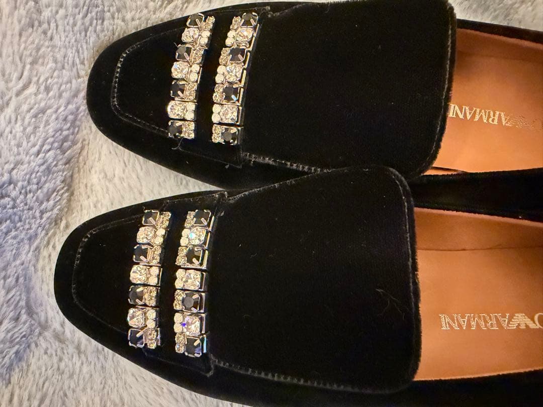 エンポリオアルマーニ ベルベットローファー 36サイズ - メルカリ