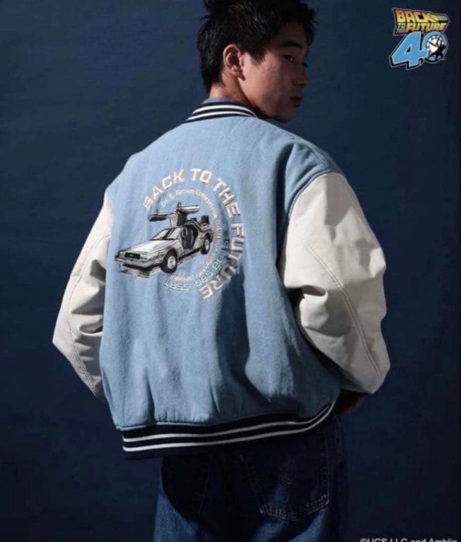 新品タグ付き★ニコアンドバックトゥザフューチャー刺繍スタジャン未使用BTTF niko and - 新品タグ付き未使用 ニコアンド バック・トゥ・ザ