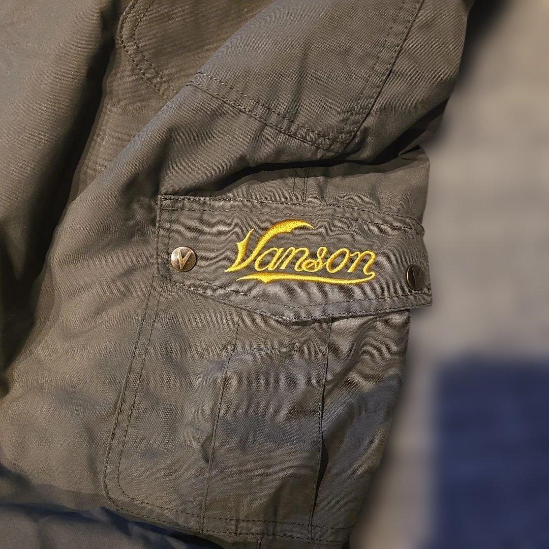 VANSON バンソン バイクパンツ LLW 中綿入 防風防寒 オリーブグリーン
