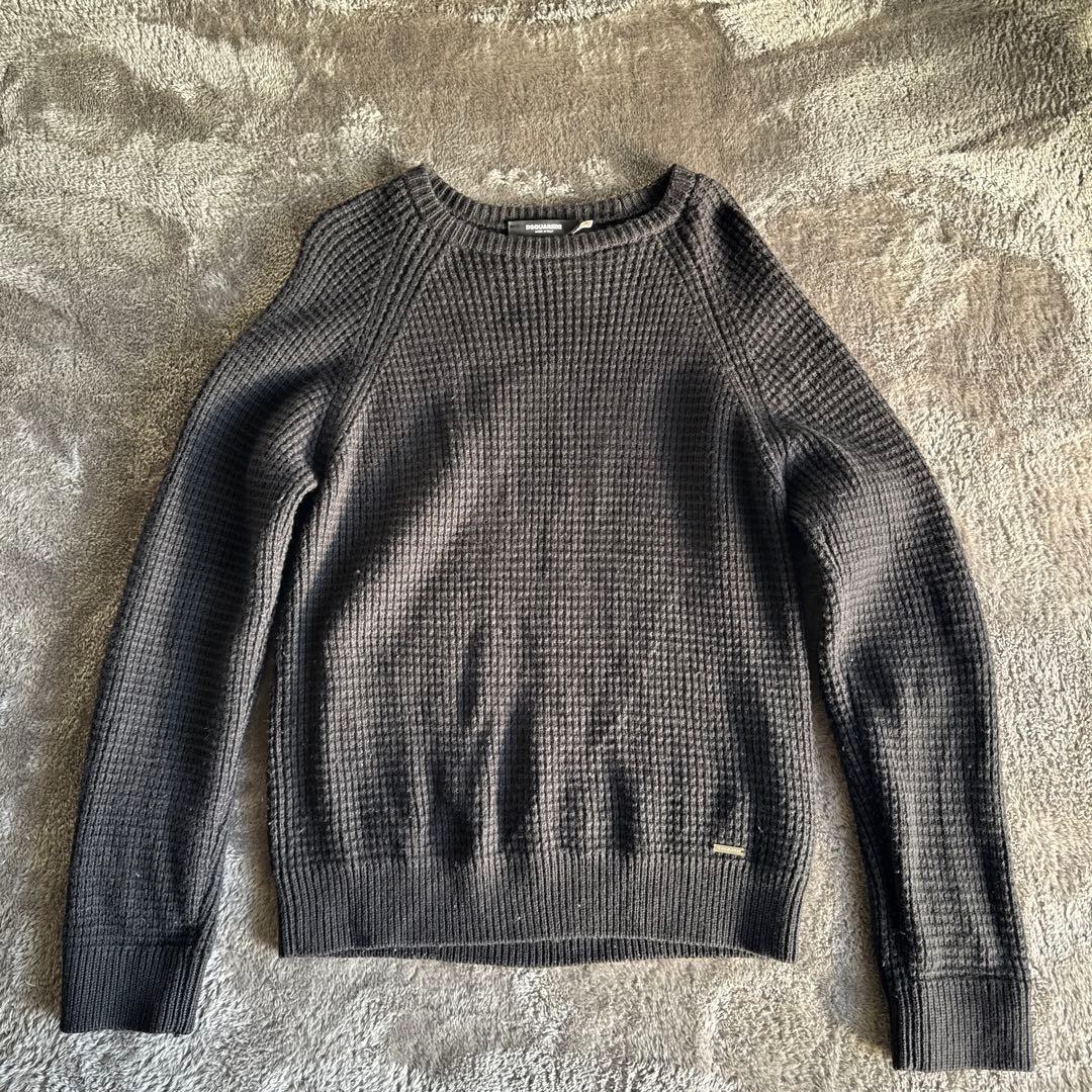 【週末値下】DSQUARED2 イタリア製 ウールニット M ブラック 週末値下】DSQUARED2 イタリア製 ウールニット M ブラック DSQUARED2