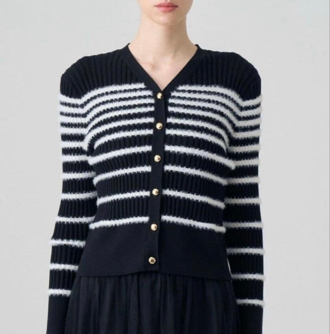 ANAYI ボータートップス　カーディガン セール】 ネップスムースクルーネックカーディガン （カーディガン