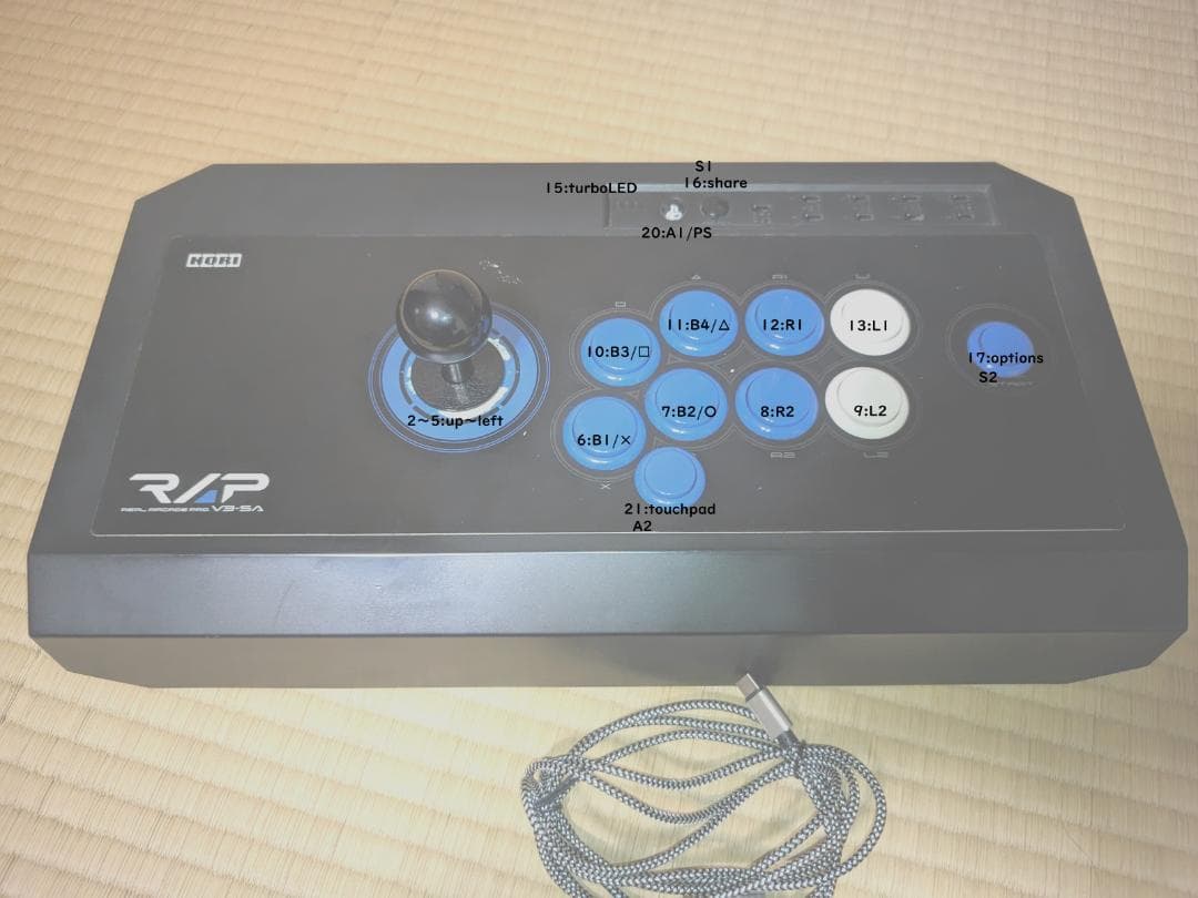 PS5対応 GP2040-CE タイプC接続 低遅延 アーケード コントローラー