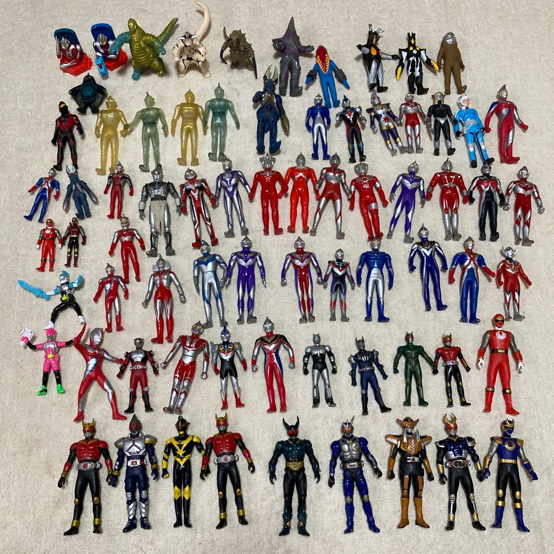 フィギュア72体まとめ売り ウルトラマン&怪獣＆仮面ライダー - メルカリ