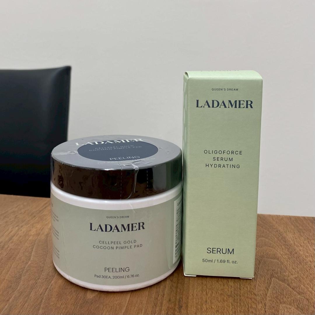 【新品未使用】ラダメール ピーリングパッド＋セラム 2点セット／角質ケア・保湿 LADAMER（ラダメール）ピーリングパッド＆セラム 2点セット