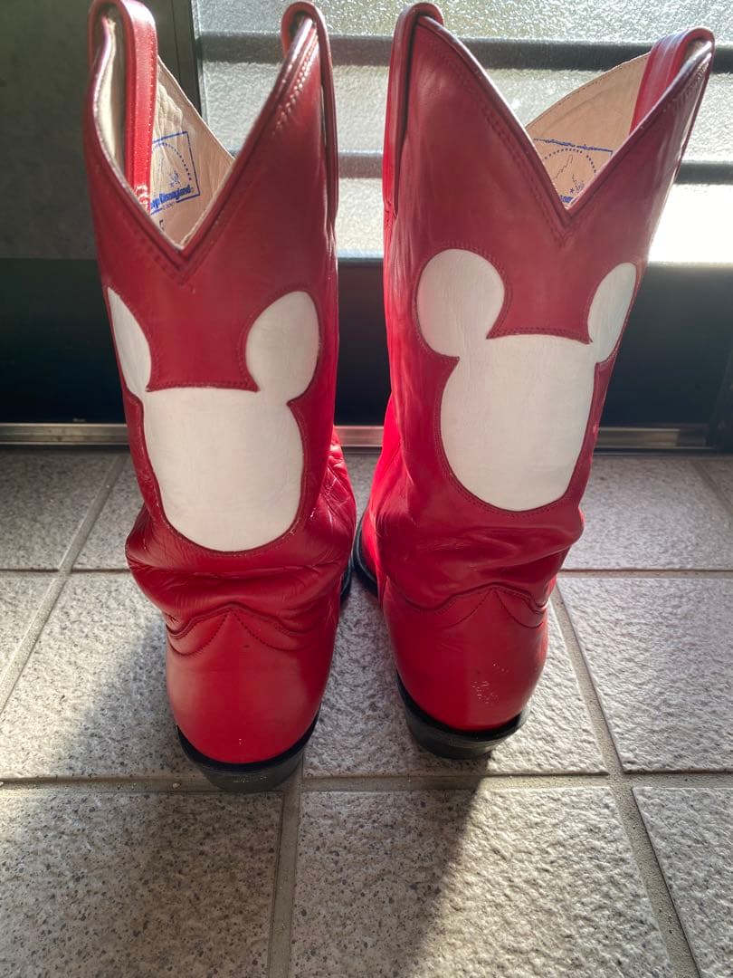 レア◇ディズニー限定発売◇ミッキー本革ウエスタンブーツ◇