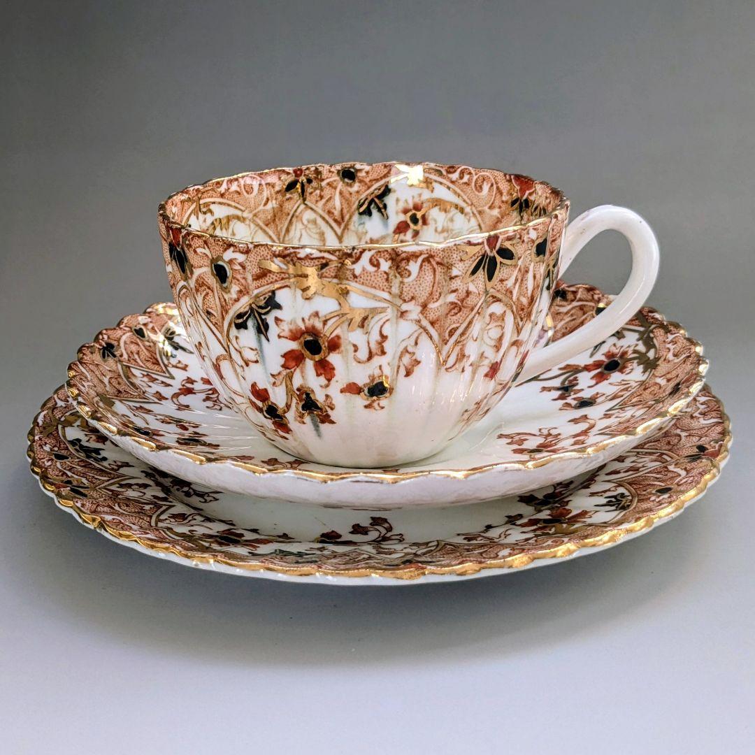 英国アンティーク サミュエルラドフォード 1800年代トリオ カップ