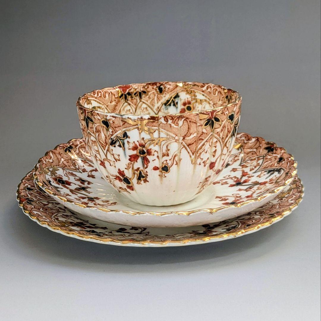 英国アンティーク サミュエルラドフォード 1800年代トリオ カップ