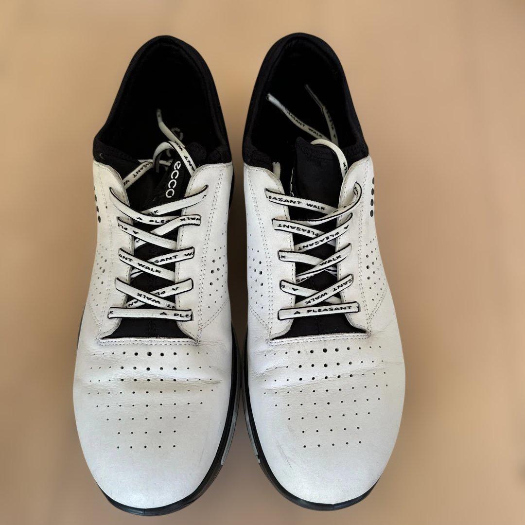 ECCOエコー ゴアテックス ゴルフシューズ ホワイト/ブラック 27.5cm