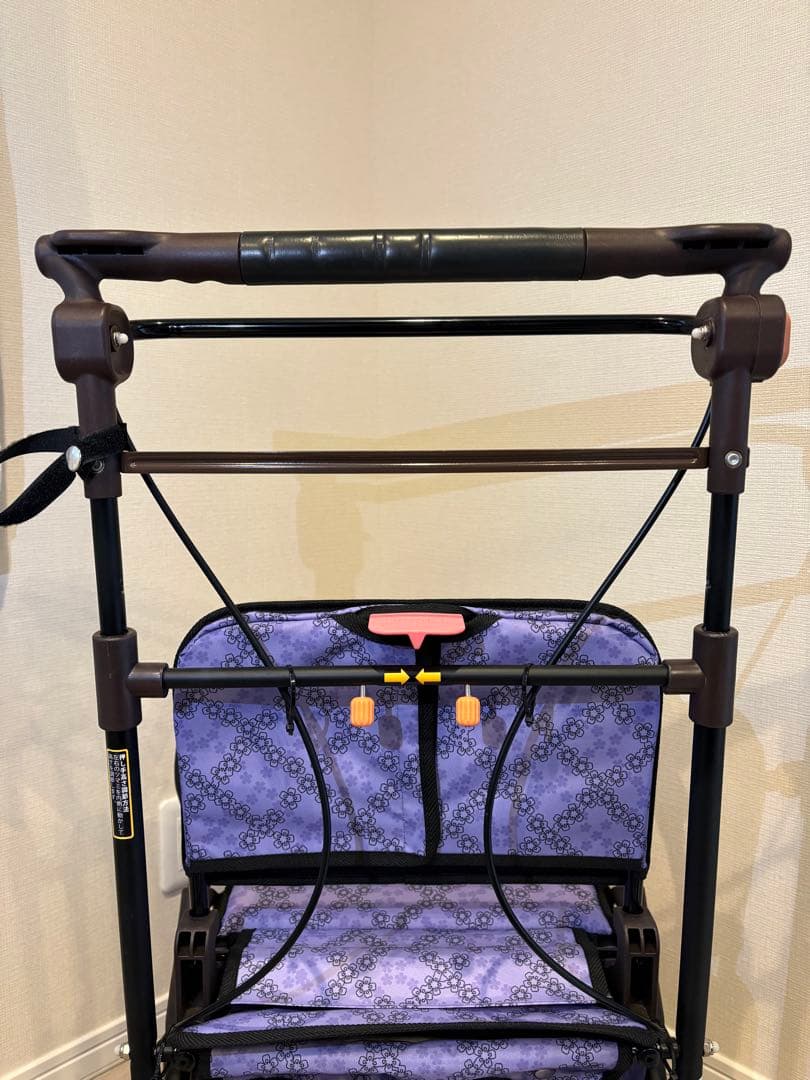 美品】幸和製作所 SLT08 カゴノア L パープル シルバーカー 花柄