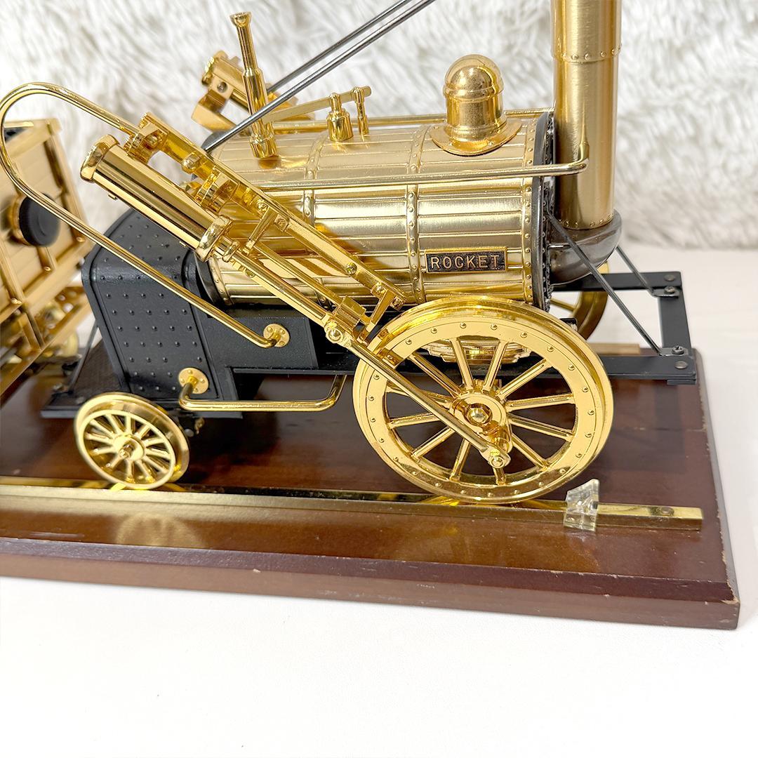 美品 ロバート・スチーブンソン 蒸気機関車 ロケット号 置時計 ケース