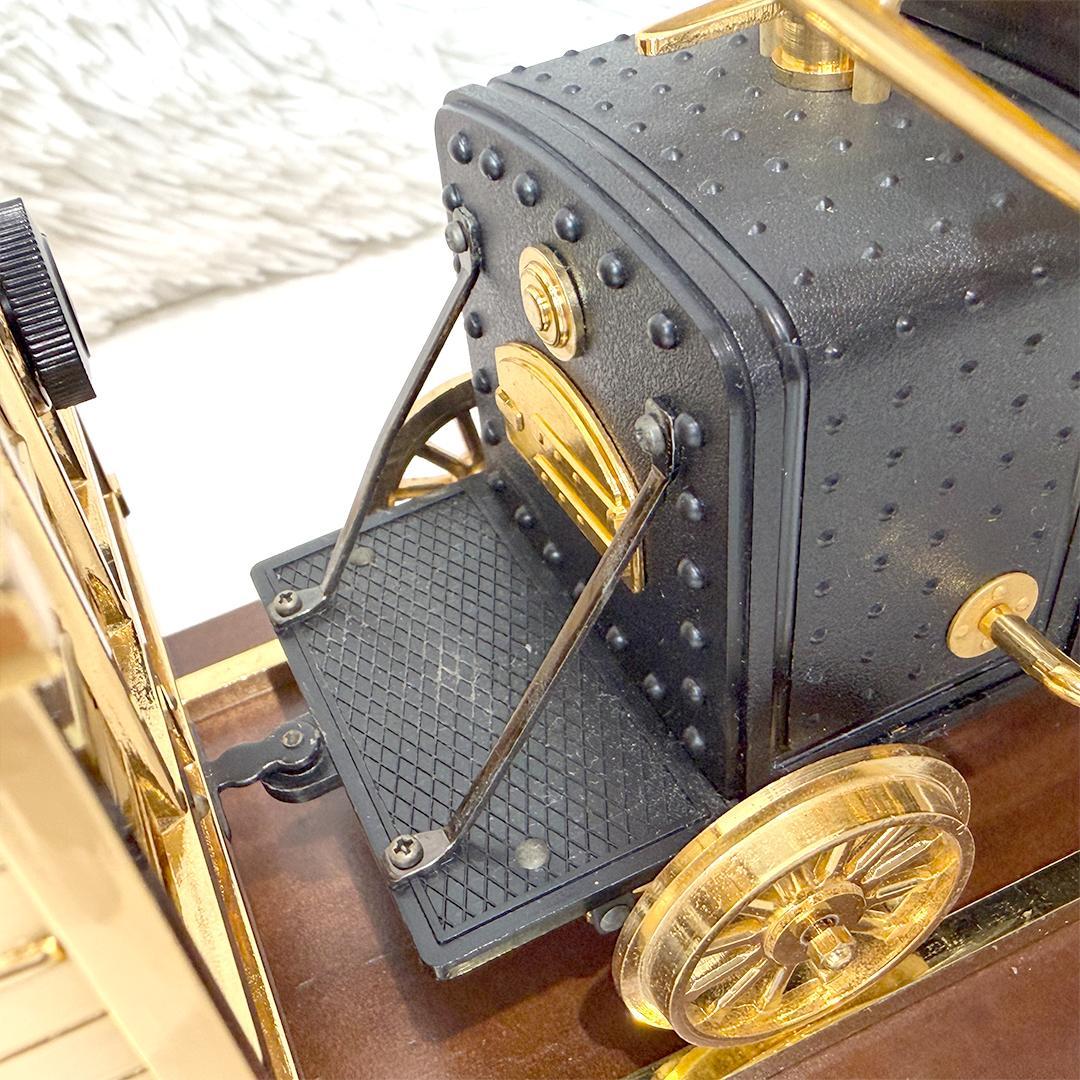 美品 ロバート・スチーブンソン 蒸気機関車 ロケット号 置時計 ケース