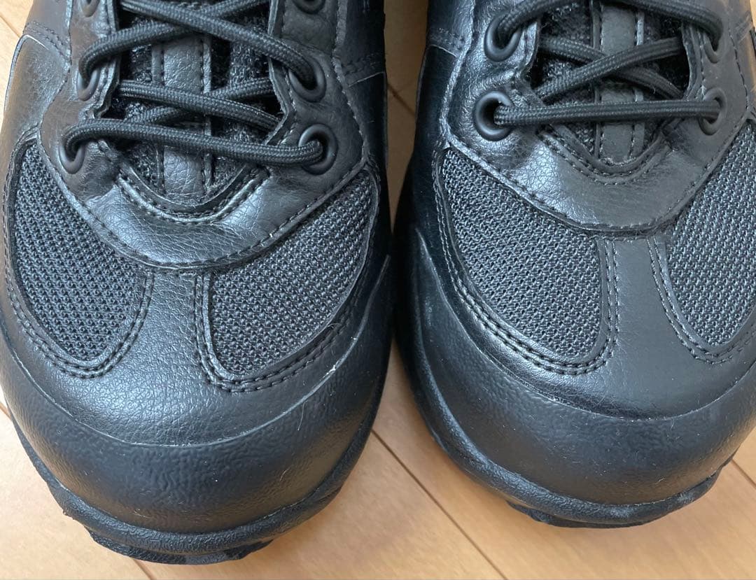 消防　編み上げ靴　Asics ウィングジョブ　26.0cm ブラック