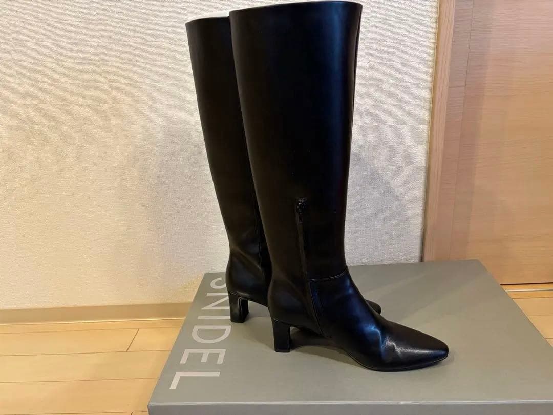 SNIDEL ブラック ロングブーツ SNIDEL（スナイデル） ブーツ フィットロングブーツ レディース