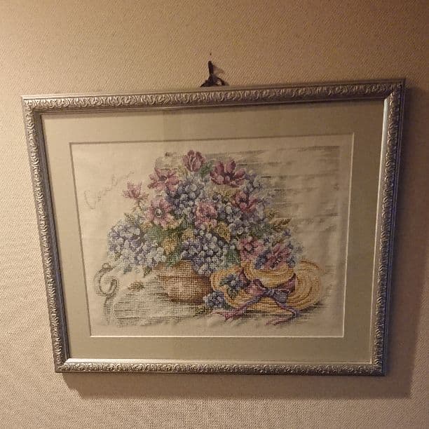 小さな赤い倉庫油絵F4(242×333mm)