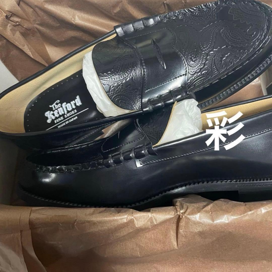 26.5cm 新品 Kenford Fineshoes ペイズリーローファー