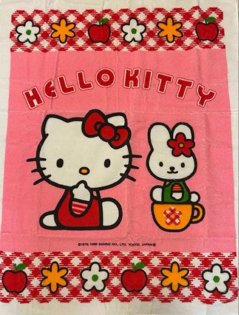 激レア 当時物 1999年製 ハローキティ タオルケット タオル生地 レトロ