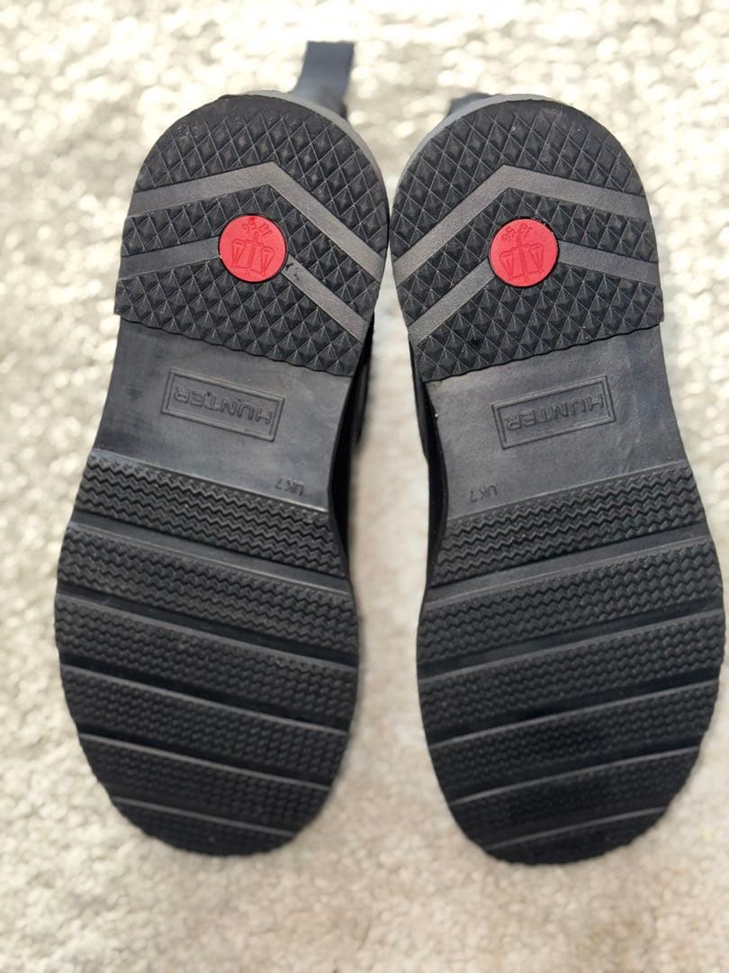 美品正規品】HUNTER 黒 チェルシーブーツ UK7 26cm US8