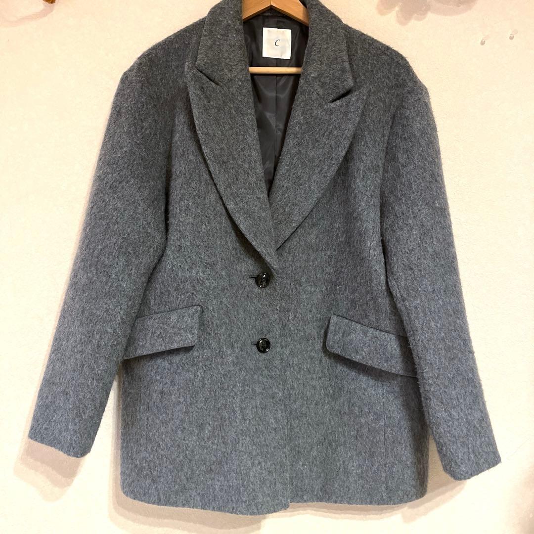 《Oggi掲載》シャギーウール混 テーラードコート