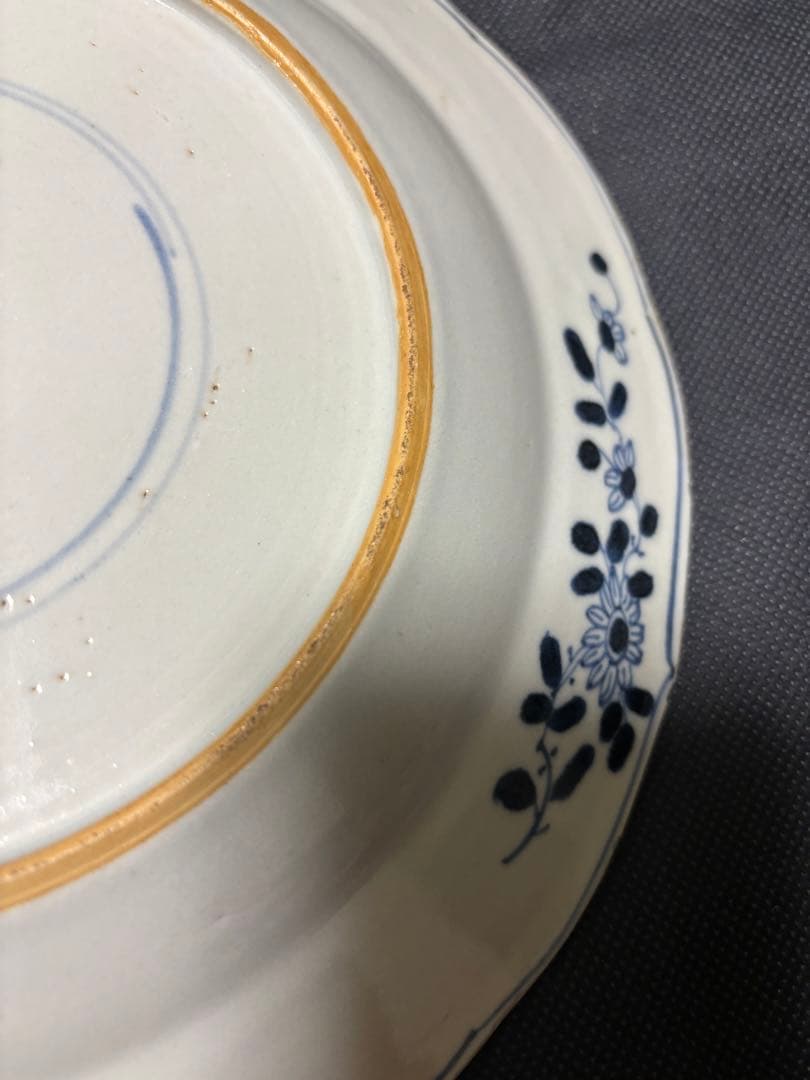 中国古美術 清の乾隆時代 青花 山水風景 大皿25cm 染付の通販はau PAY