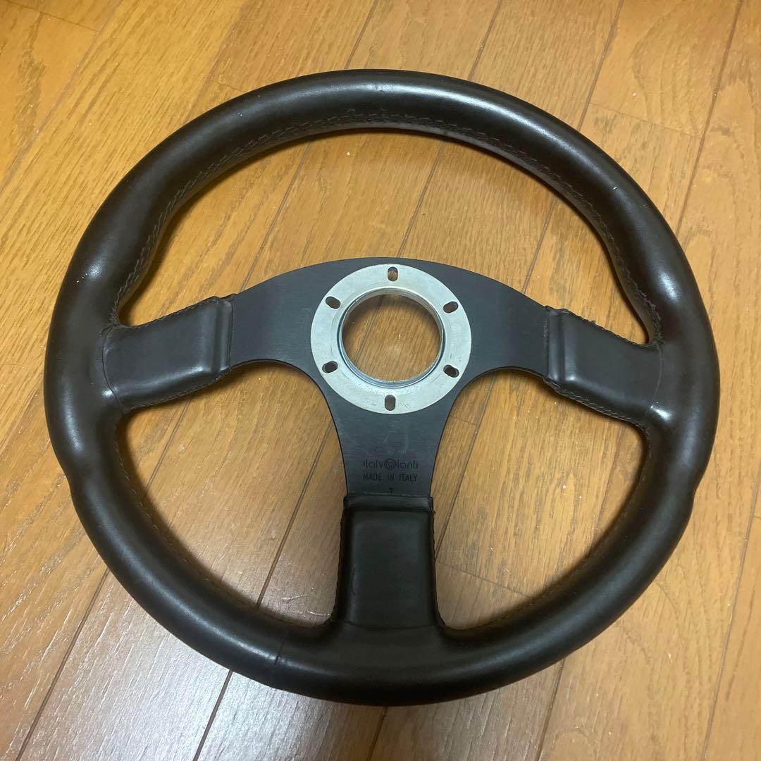 italvolanti イタルボランテ ステアリング 350mm 黒 レザー - メルカリ