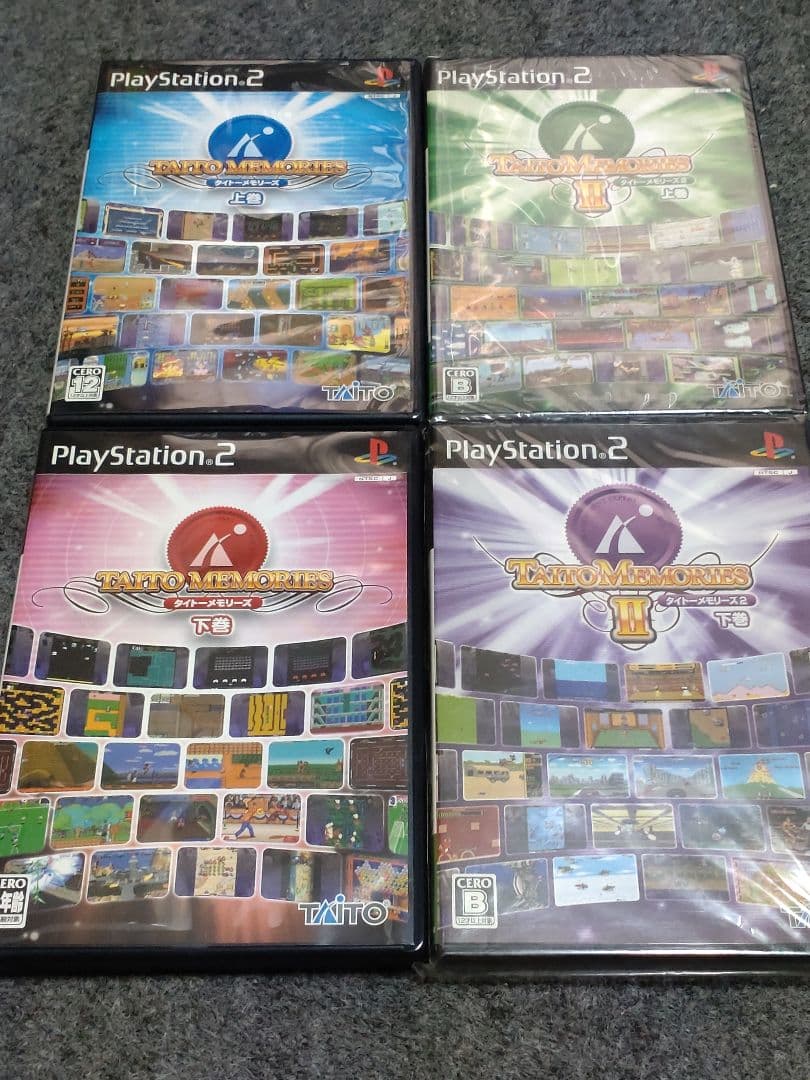 PS2　ソフト　タイトーメモリーズ　セット　一部未開封　冊子付き タイトーメモリーズ 上巻 初回限定メモリーズブック付き PS2 TAITO