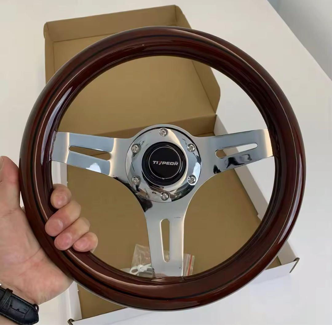 29パイ】小径 ウッドステアリング 旧車 - メルカリ