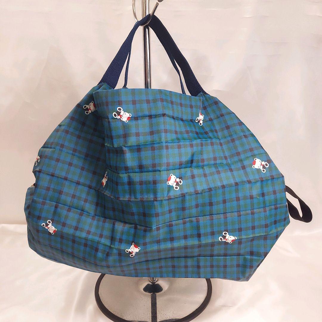 familiar ファミリア シュパット エコバッグ ブルー 美品 - メルカリ