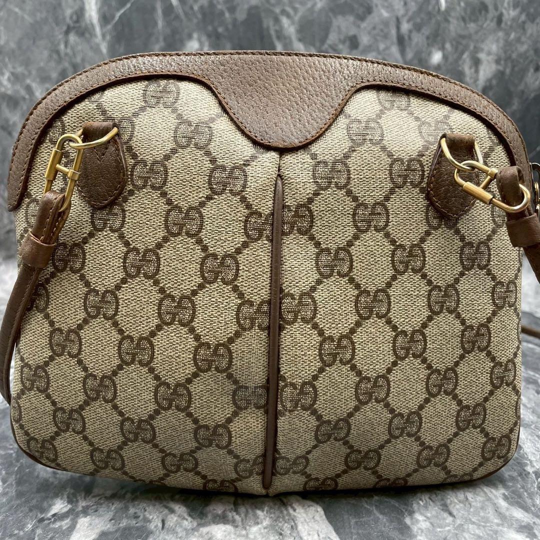 ✨美品✨GUCCI GG シェリーライン ショルダーバッグ ブラウン レザー