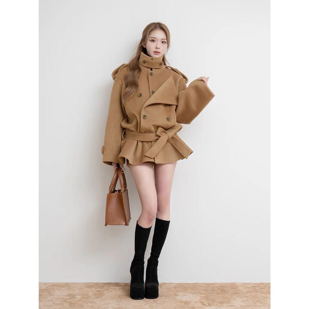 新品タグ付 ダーリッチ キャメル フリー ドロップショルダージャケット