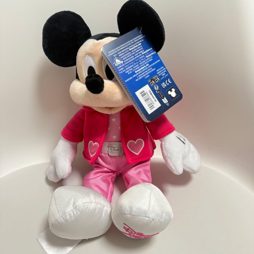 ディズニーストア バレンタイン ピンク ミッキー ぬいぐるみ - メルカリ
