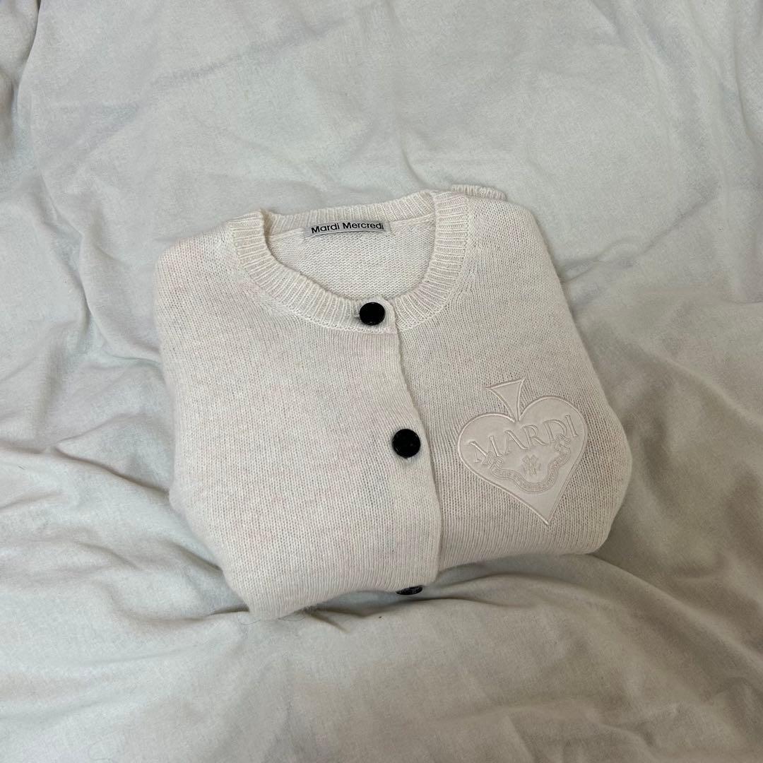 Mardi Mercredi｜ニットカーデ アイボリー｜マルディメクルディ 楽天市場】マルディメクルディ Mardi Mercredi ニット CASHMERE