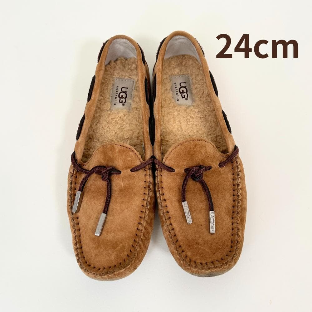 UGG アグ モカシン ムートン 靴 24センチ レディース 美品 - メルカリ