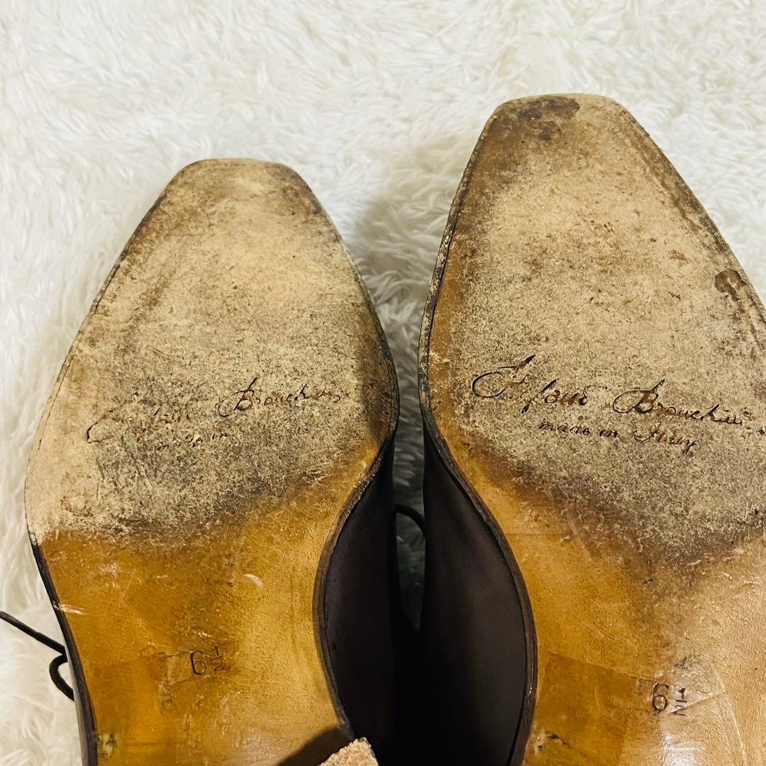 ステファノブランキーニ ウイングチップ ブラウン 6 1/2 25.5cm