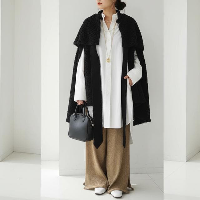 ≪未使用／希少コラボ≫　仙波レナ×CITYSHOP　 SHAGGY CAPE