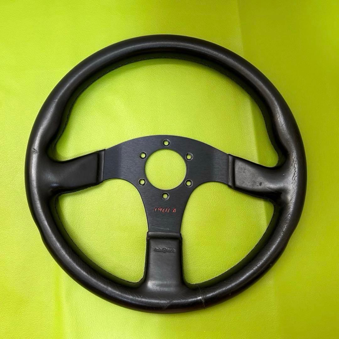 italvolanti IMOLAステアリング 3スポーク レザー製 新 デザイン