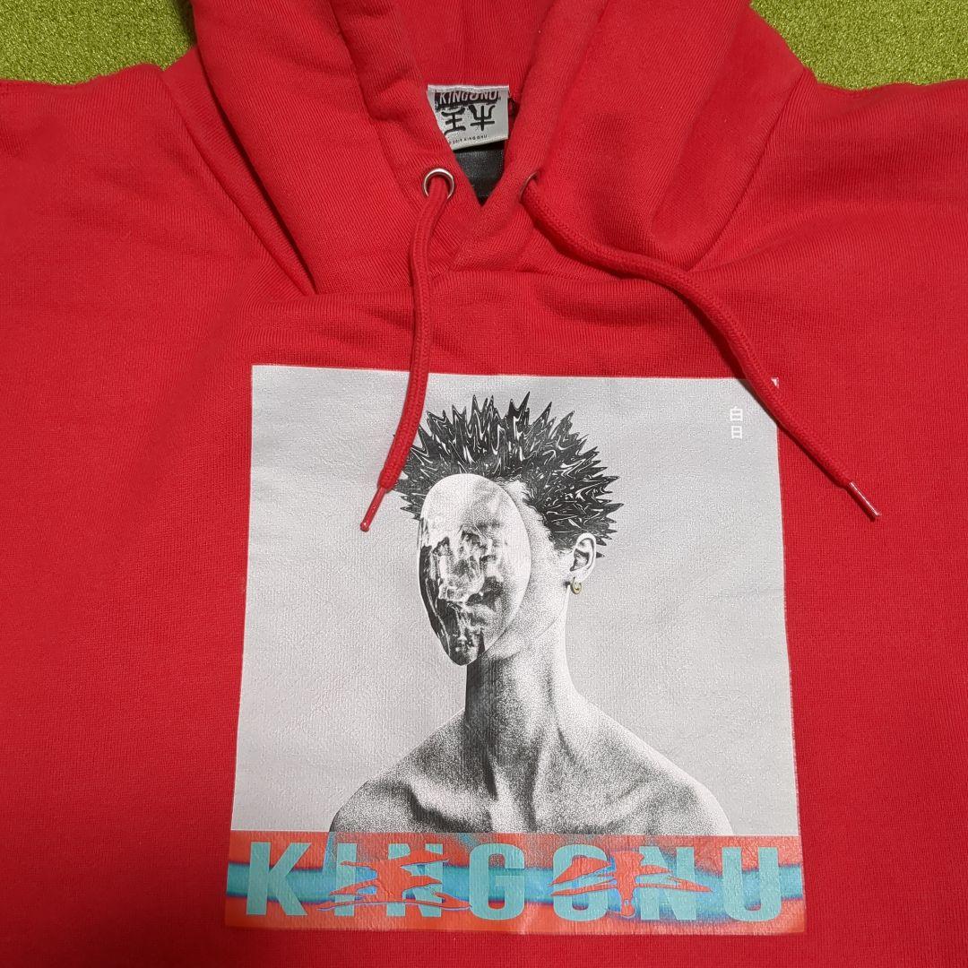 King Gnu オフィシャルパーカー 白日 Lサイズ赤 - メルカリ
