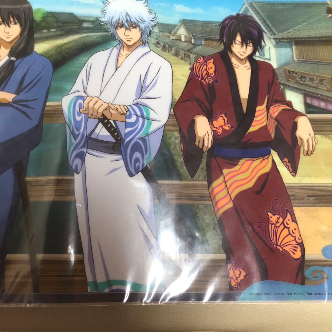未使用】銀魂 クリアポスター 攘夷戦争 坂田銀時、高杉晋助、桂小太郎