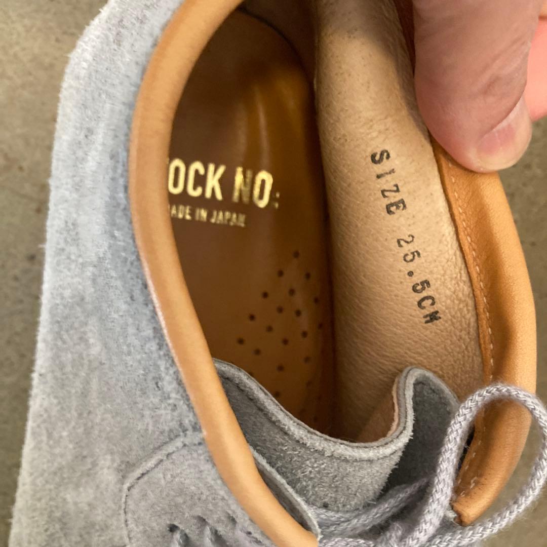 STOCK NO. グレー スエード モカシン 25.5cm