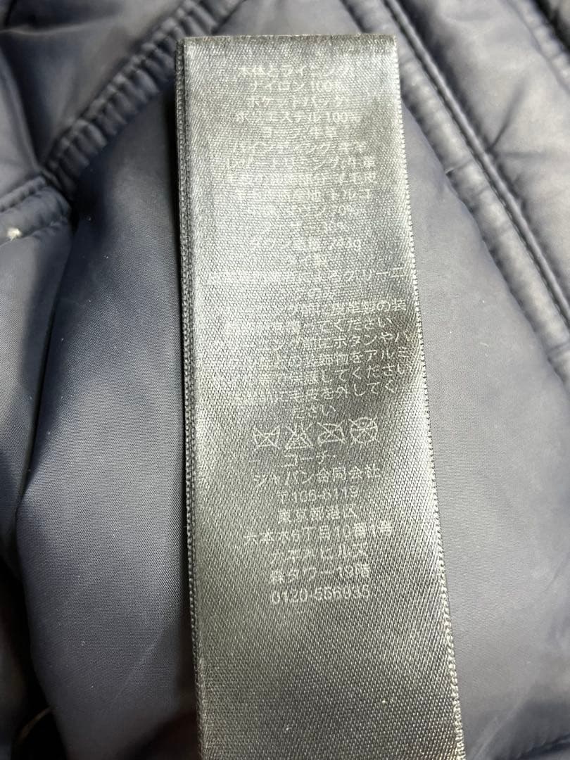 COACH コーチ レザー切り替え ダウンジャケット 紺 M メンズ - メルカリ