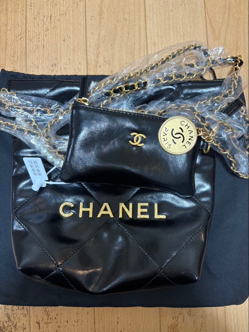 即購入可!即日発送！CHANEL ノベルティブラックレザー バッグ 楽天市場】【未使用品】【バッグ】CHANEL シャネル ノベルティ ポーチ