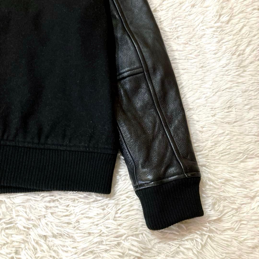 コロンビア】 スタジャン オニヒート カウレザー×メルトンウール