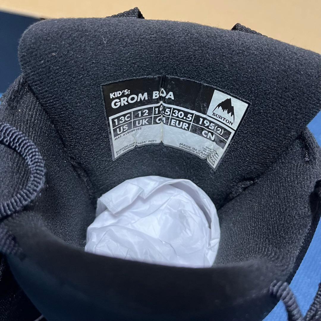 BURTON GROM BOA 子供用スノーボードブーツ 13C 19.5cm