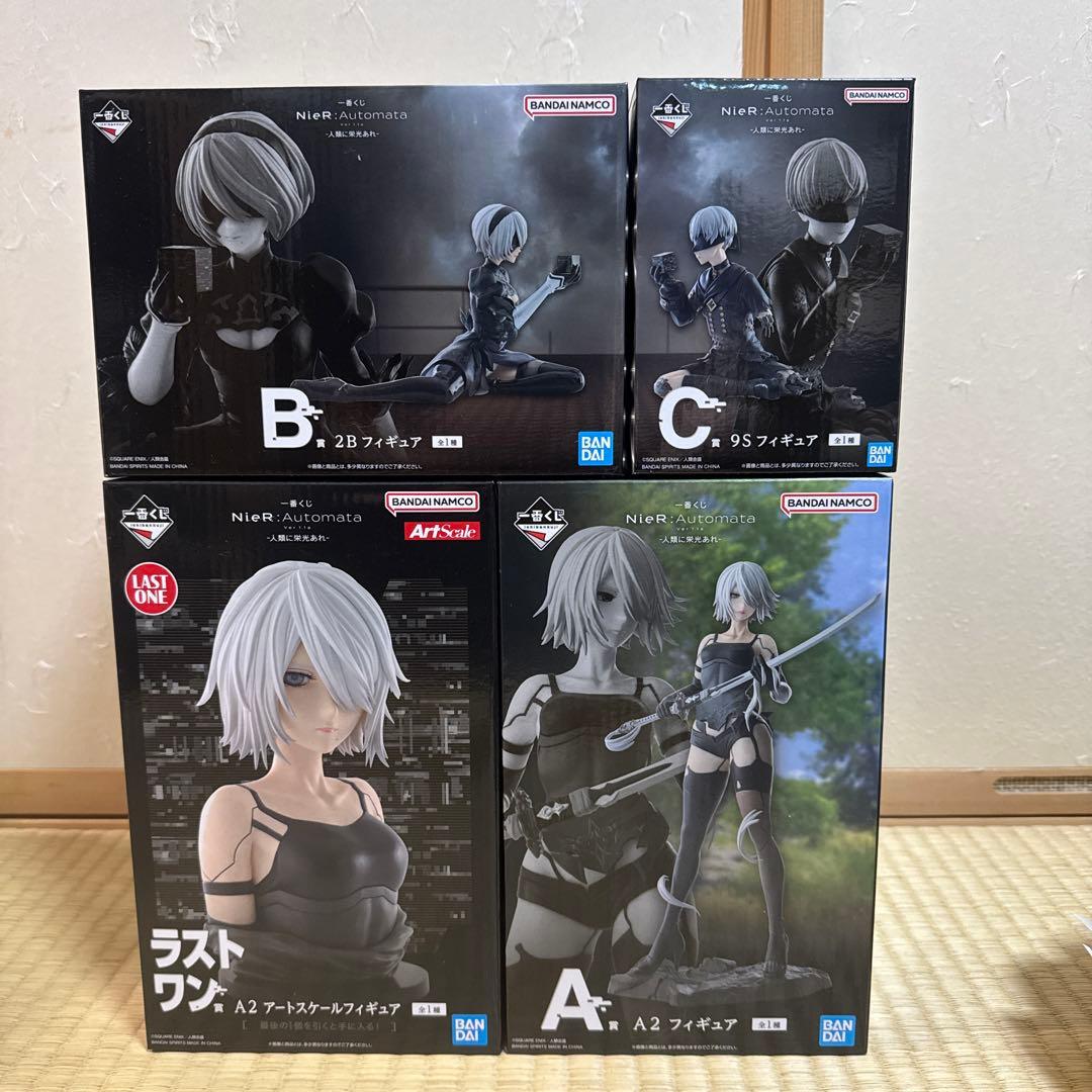 一番くじ ニーアオートマタ A賞 A2 B賞 2B C賞 9S D賞 ラストワン NieR:Automata Ver1.1a』新作一番くじが発売決定！A2、2B、9Sの