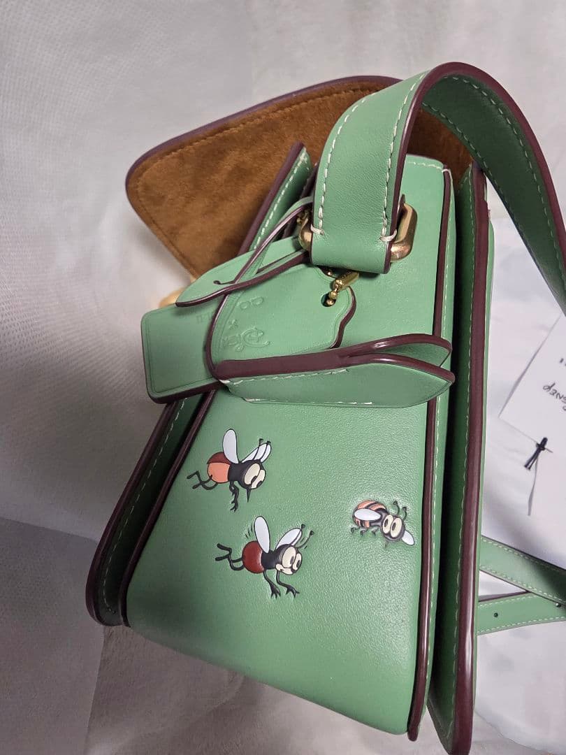 お値下げ❗美品COACH x Disney ショルダーバッグ グリーン - メルカリ