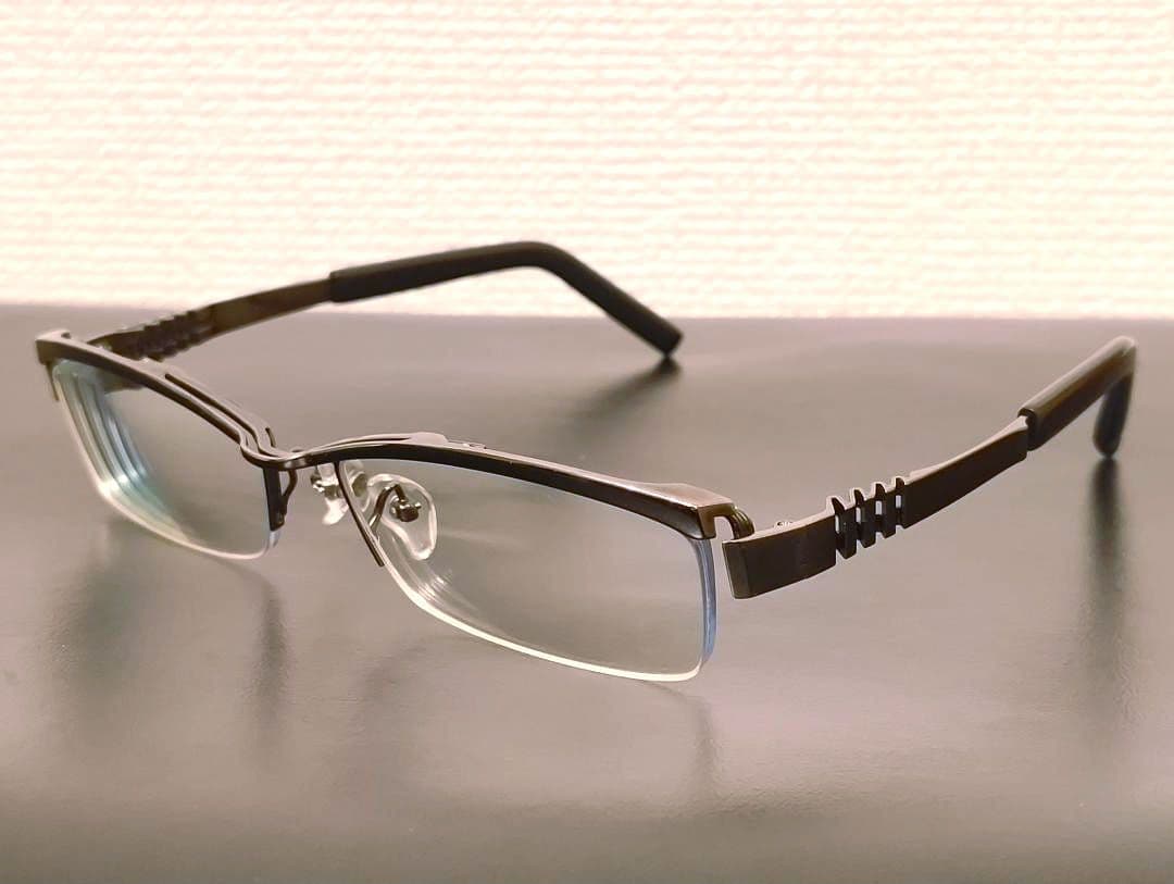 定価6万超】最上級*フォーナインズ名作メガネS-340Tメタリック蛇腹20